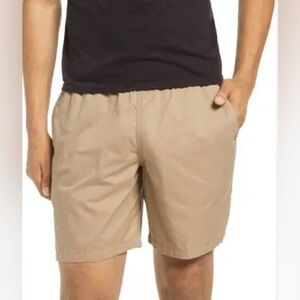 BP Elastic Waist Cotton Shorts Khaki Tan NWT